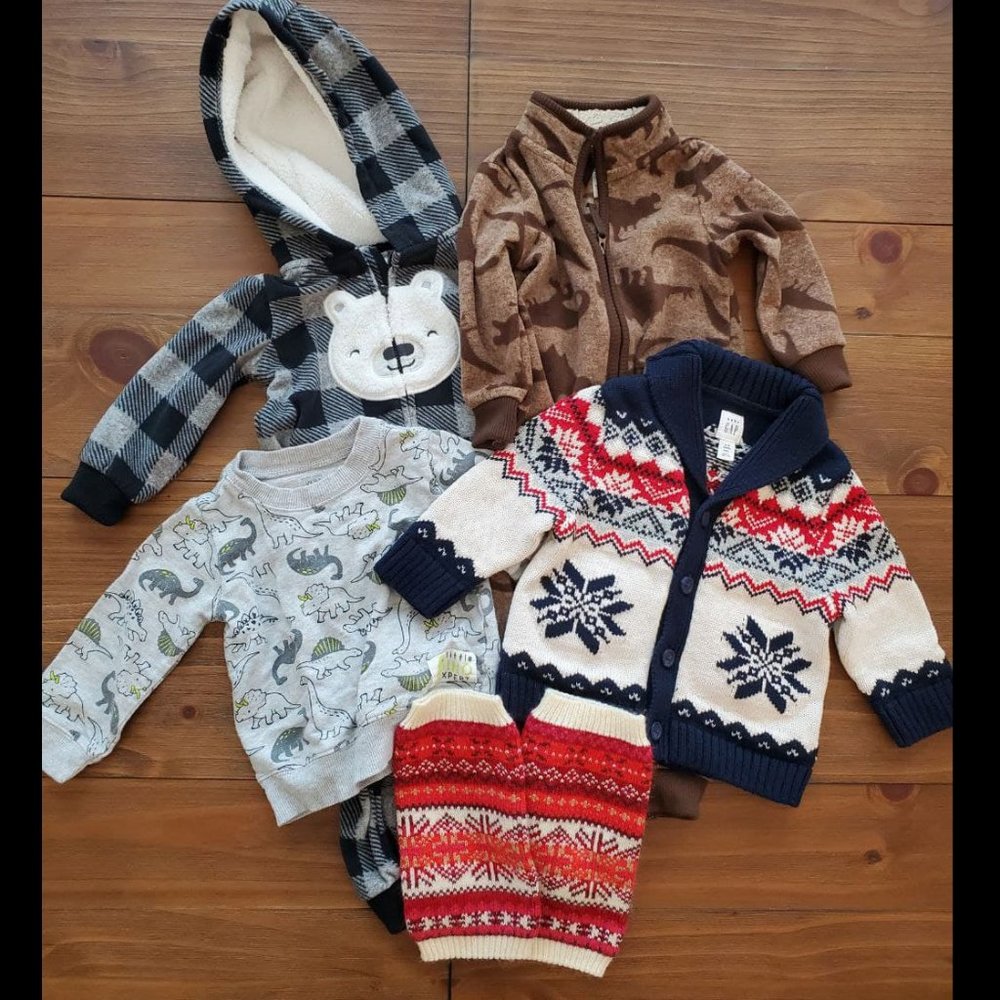 LOT of 9-12 Month Baby Boy's Outerwear - 5 PIECES